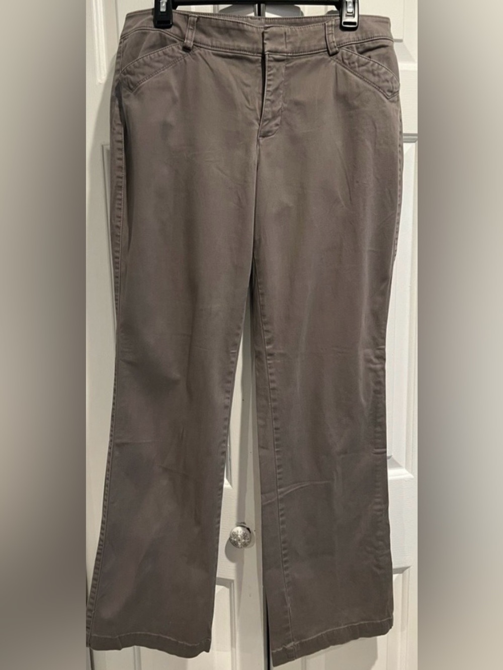 DOCKERS : Classic Dark Gray Chinos - Straight Leg , w Hand Pockets